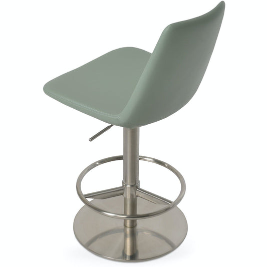 Soho Concept eiffel-piston-adjustable-swivel-faux-leather-seat-kitchen-counter-stool-in-mint