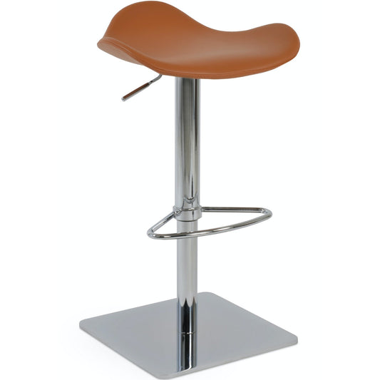 Falcon Backless Bar Stool Height Adjustable Caramel - Your Bar Stools Canada