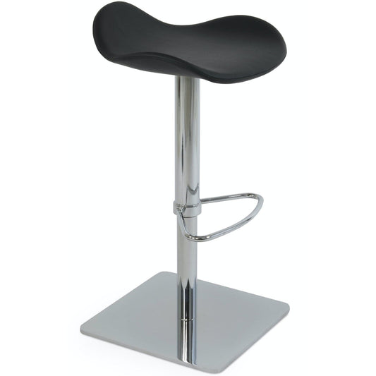 Falcon Backless Bar Stool Height Adjustable Black - Your Bar Stools Canada