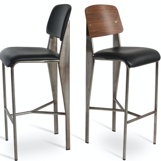 Prouve Industrial Metal Counter Top Stools Black - Your Bar Stools Canada