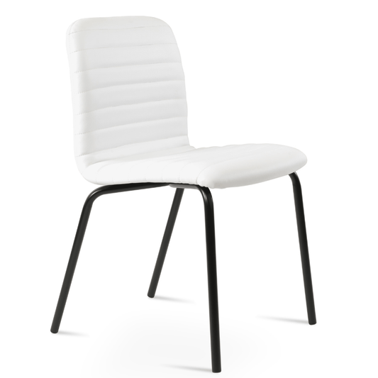 White Chair with Black Legs Isa - Your Bar Stools Canada