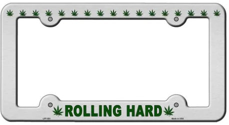 Rolling Hard License Plate Frame