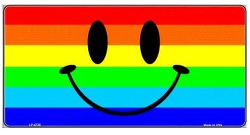 Smiley Rainbow Bumper Sticker