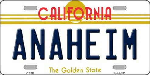 Anaheim License Plate