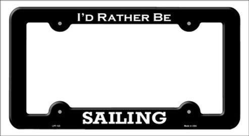 Sailing License Plate Frame