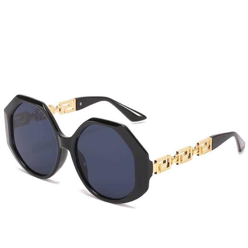 Fashion Big Frame Polygonal Ladies Sunglasses Retro Street Shooting Sunglasses Trend Men and Women New Sunglasses