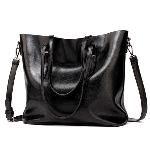 Women Leather Handbags Lady Large Tote Bag Female Pu Shoulder Bags Bolsas Femininas Sac A Main Brown Black Red