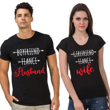 Load image into Gallery viewer, fanideaz Cotton Husband Wife Printed Couple T Shirt
