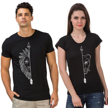 Load image into Gallery viewer, fanideaz Cotton Lion Lioness Printed Couple T Shirt
