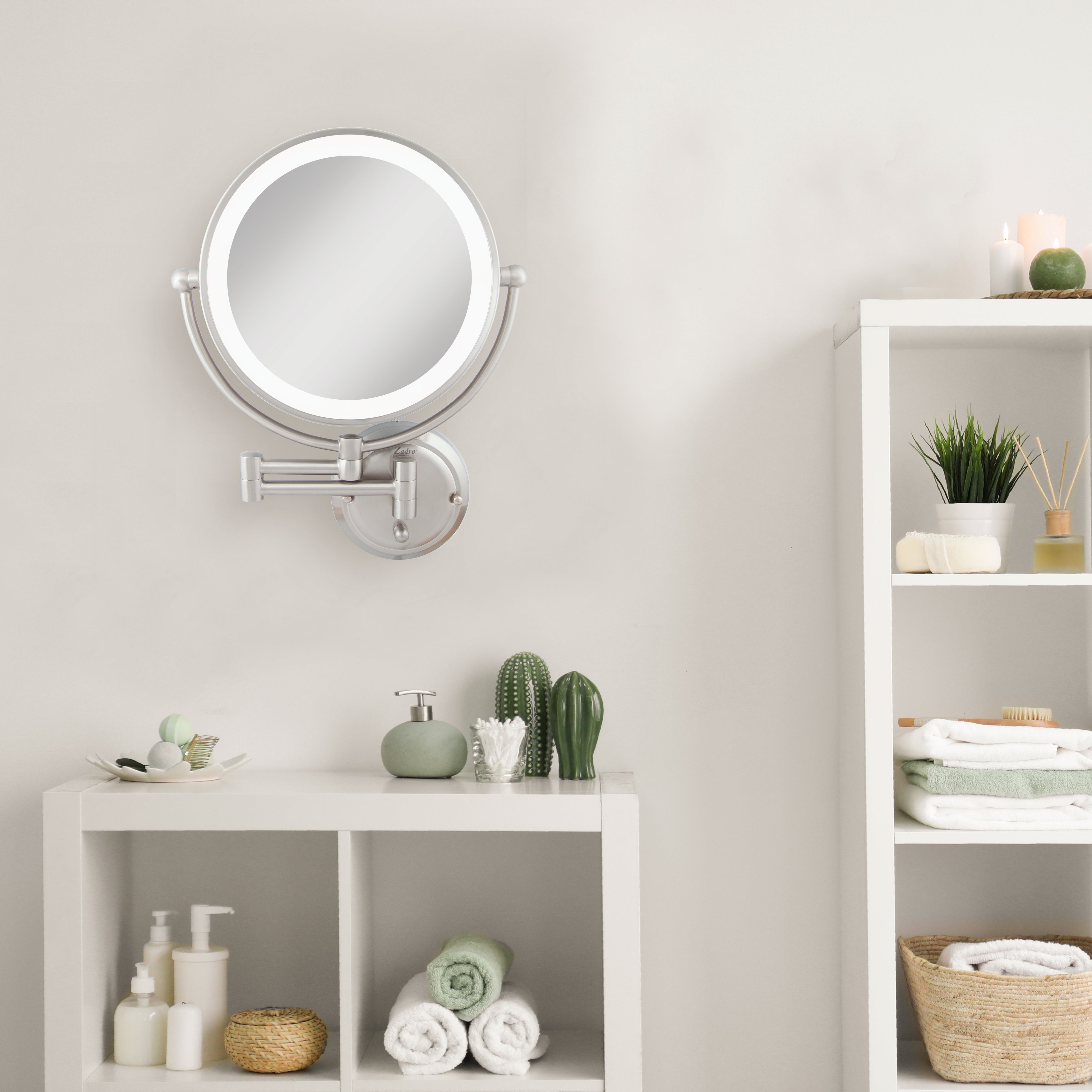 zadro led lighted wall mount mirror