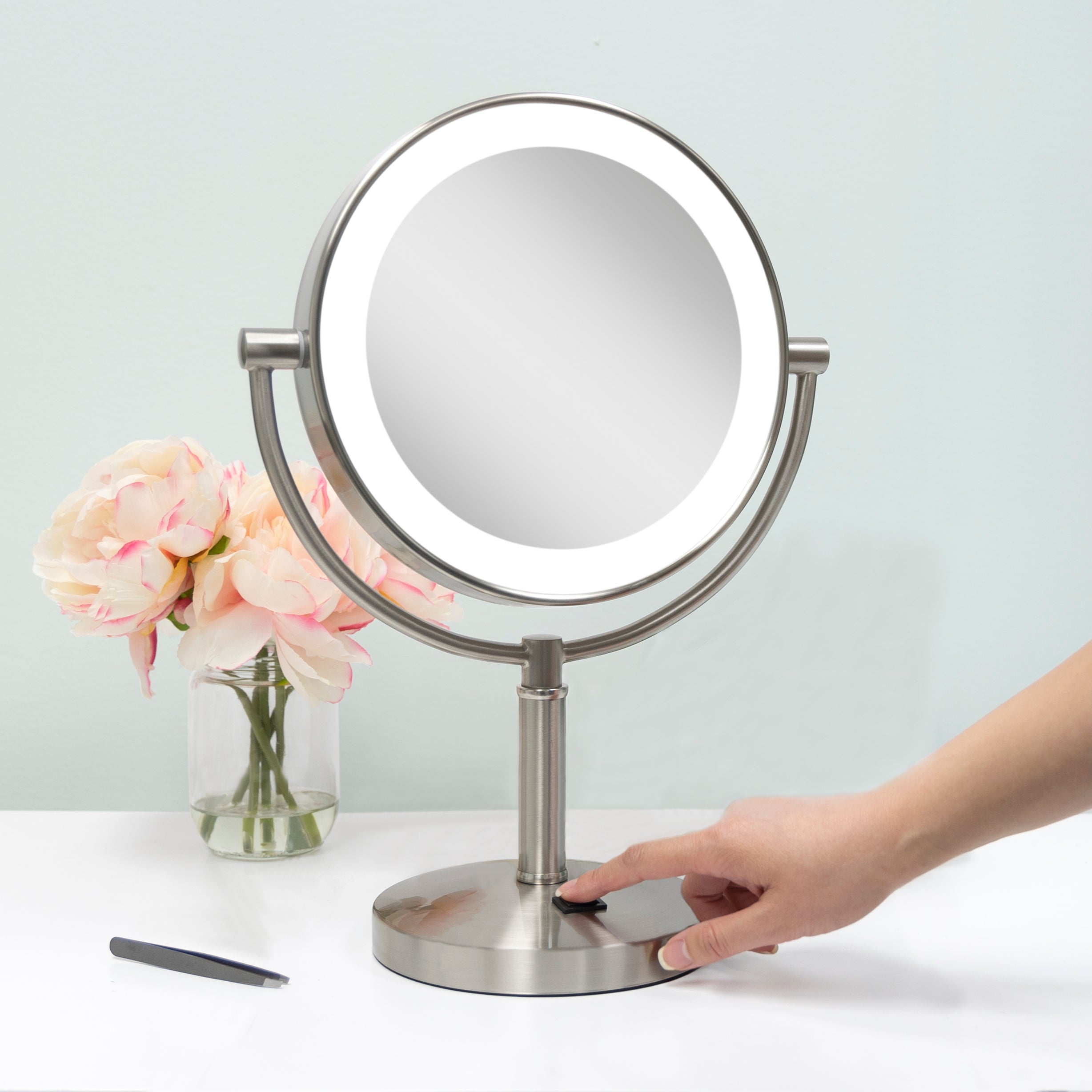 Laguna Lighted Makeup Mirror with Magnification Zadro