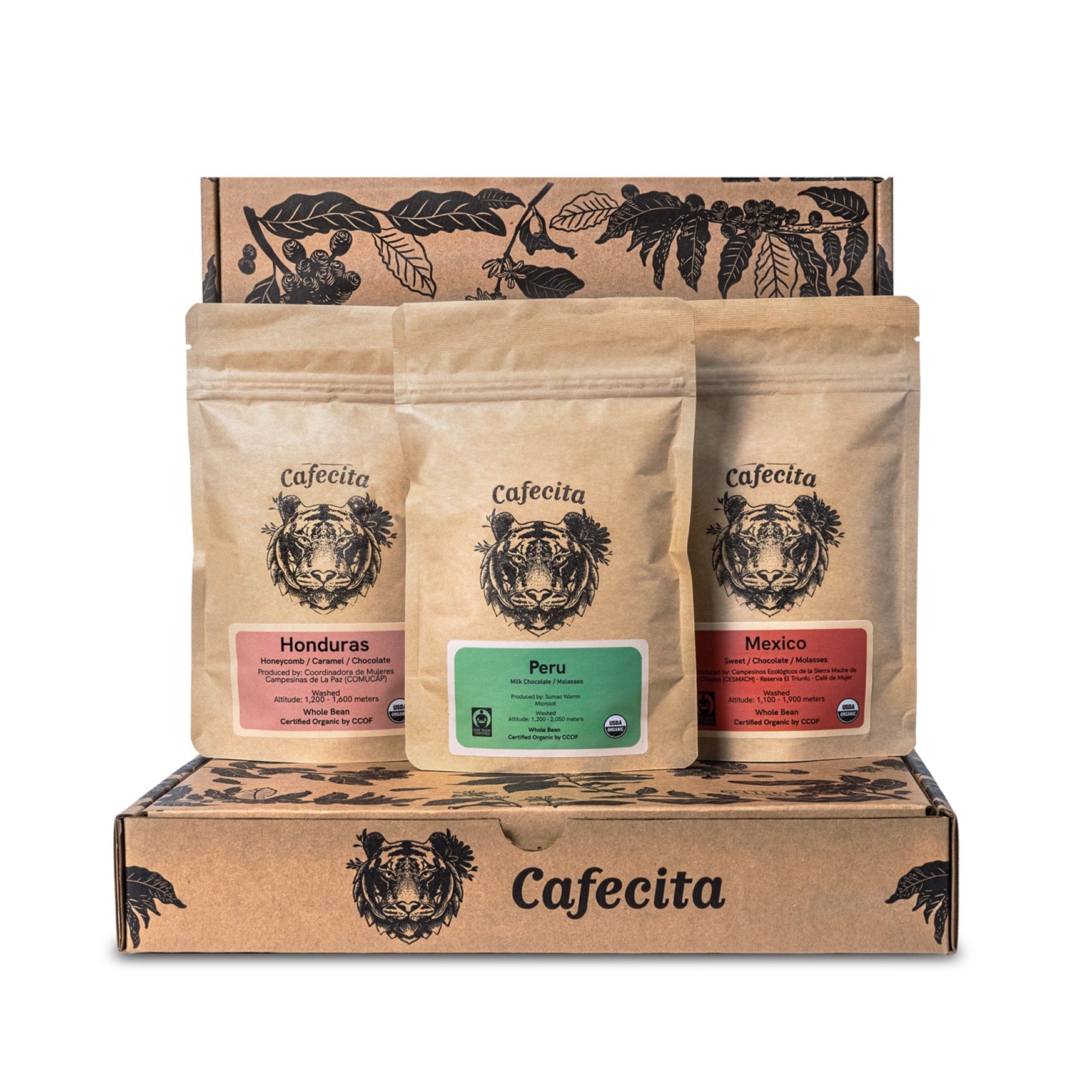 Coffret café Bio 3 continents - 750g (3x250g