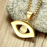 Golden evil eye necklace - AntMor