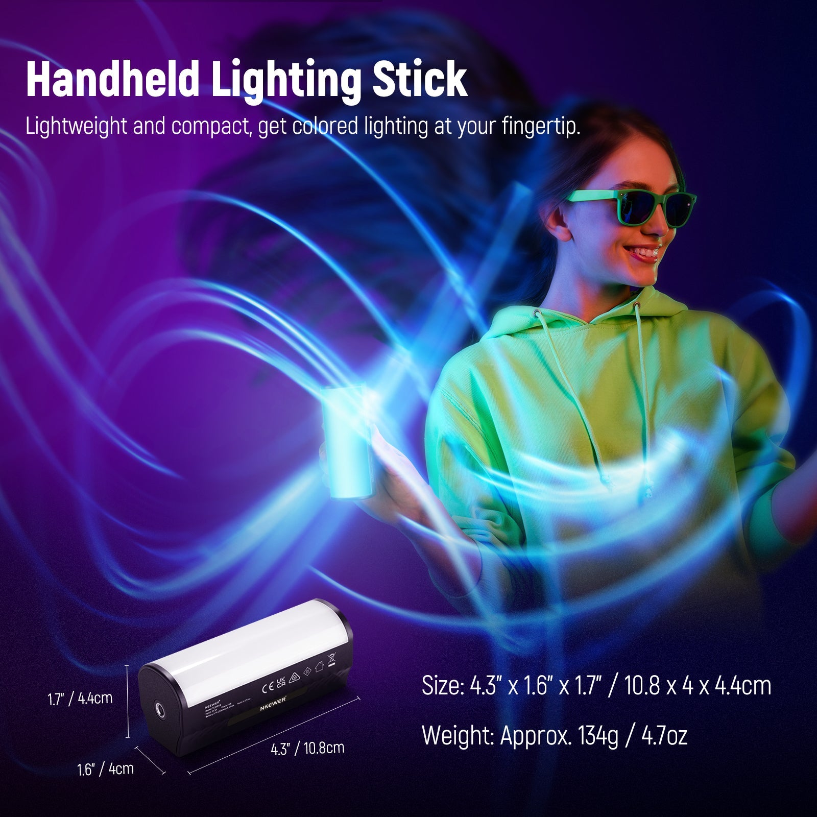 Neewer RGB1 Magnetic Handheld LED Light Stick 66600601 B&H Photo