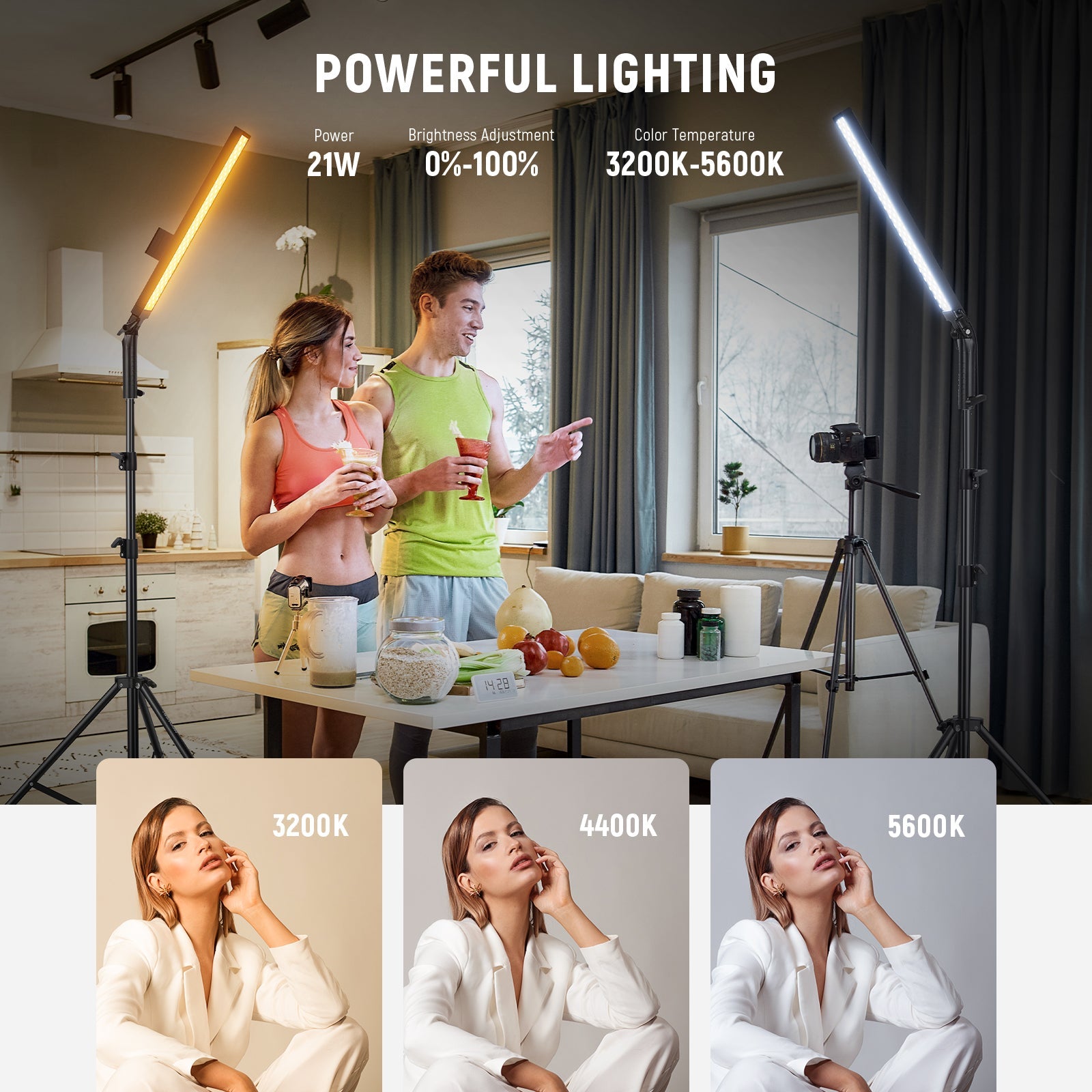 Neewer CL124 Pro Bi-Color LED Light Stick (22) 66602064 B&H