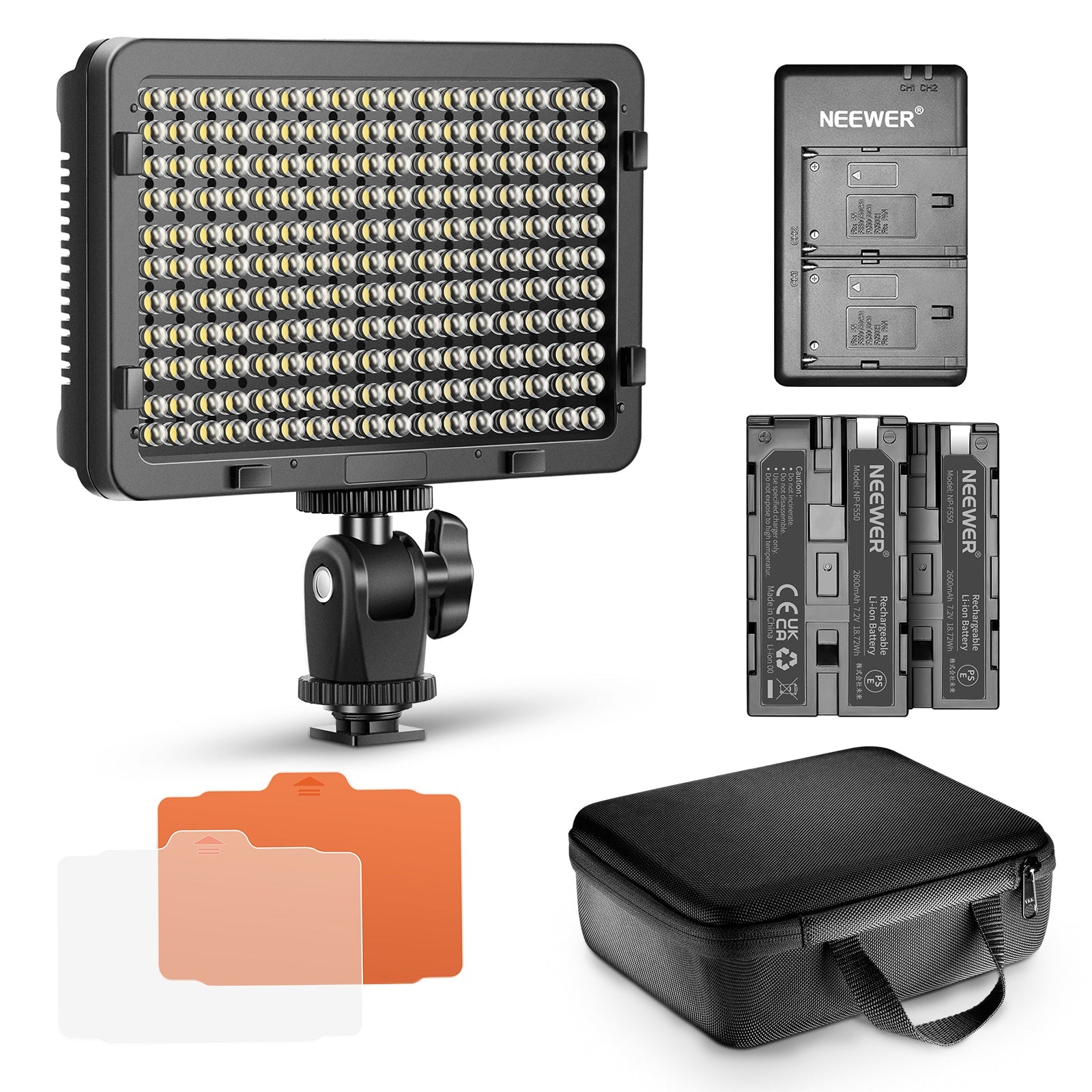 Neewer 176-LED On-Camera Light Kit with Battery and 66600530 B&H