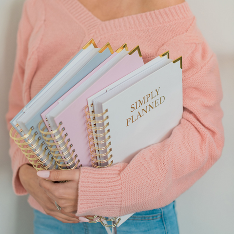 Undated Planner for busy Mums, in Blush, Moonlight, and Slate