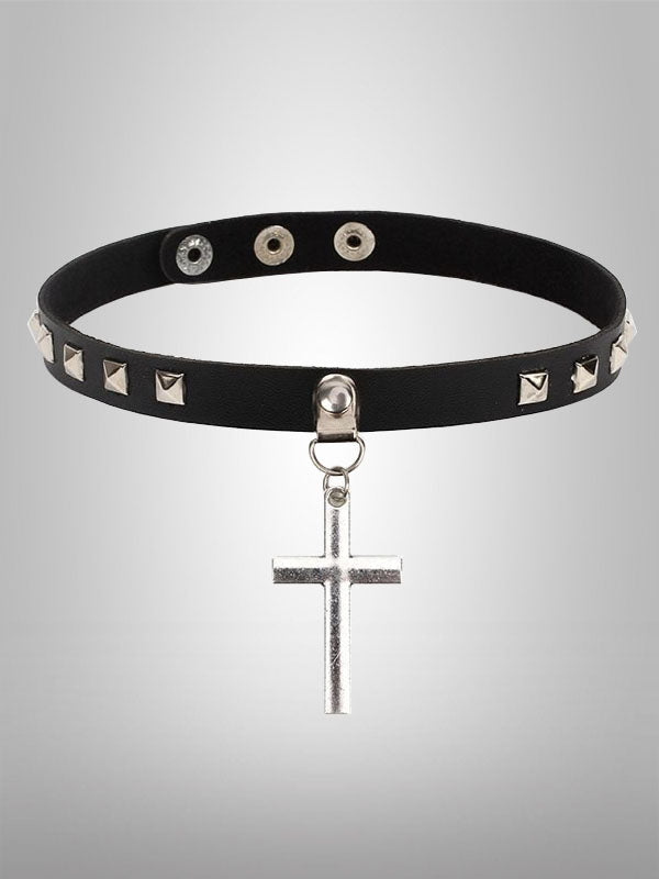 Metal Cross Choker Gothic necklace – Witchy & Wild