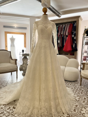 Vestido de Novia corte Sirena con Encaje en Capas. – Boutique