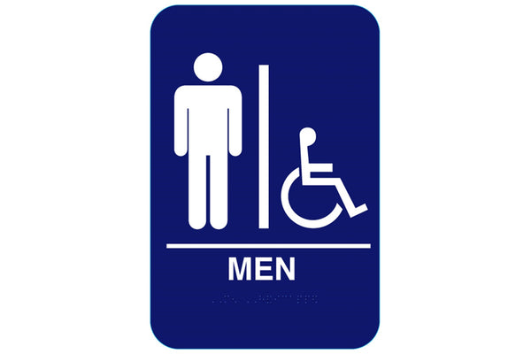 Cal-Royal Men and Handicap ADA Restroom Sign with Braille#N# #N# #N# #N ...