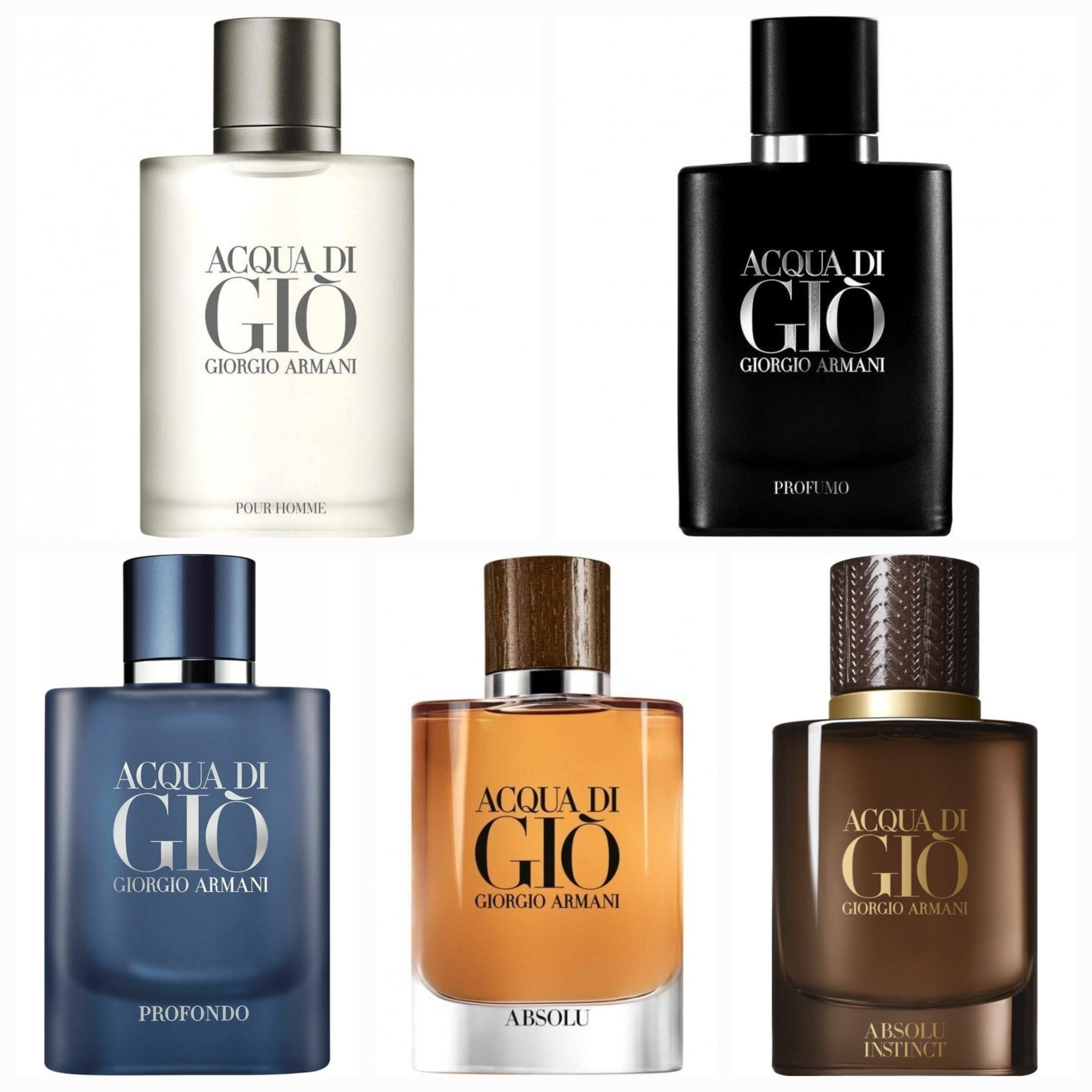Armani Acqua Di Gio Set Of 5- Men- Sample/Decant – Perfumepapa