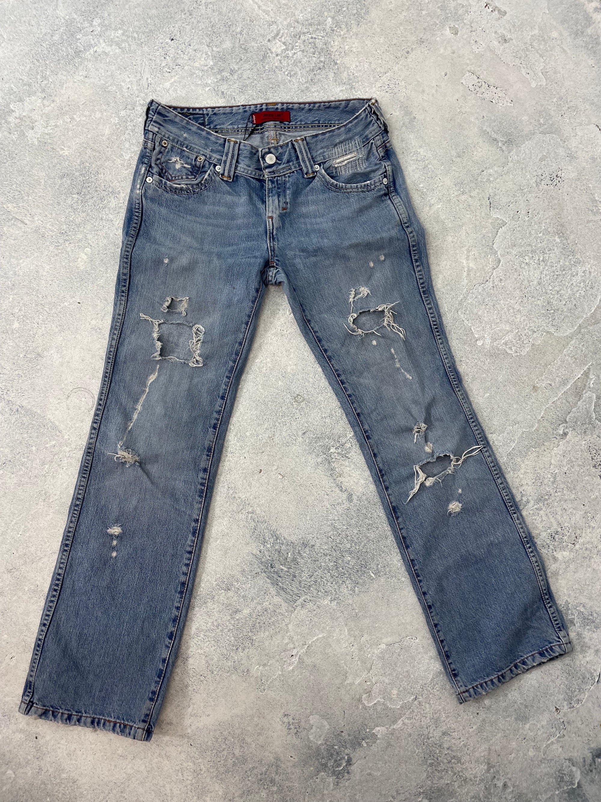 Levi 'Jenny Lee' Low Cut Ripped Jeans, Size S - Don't Shop, Swap!