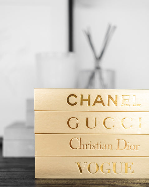 Designer Inspired Storage Book - C Gold – Visually Rich