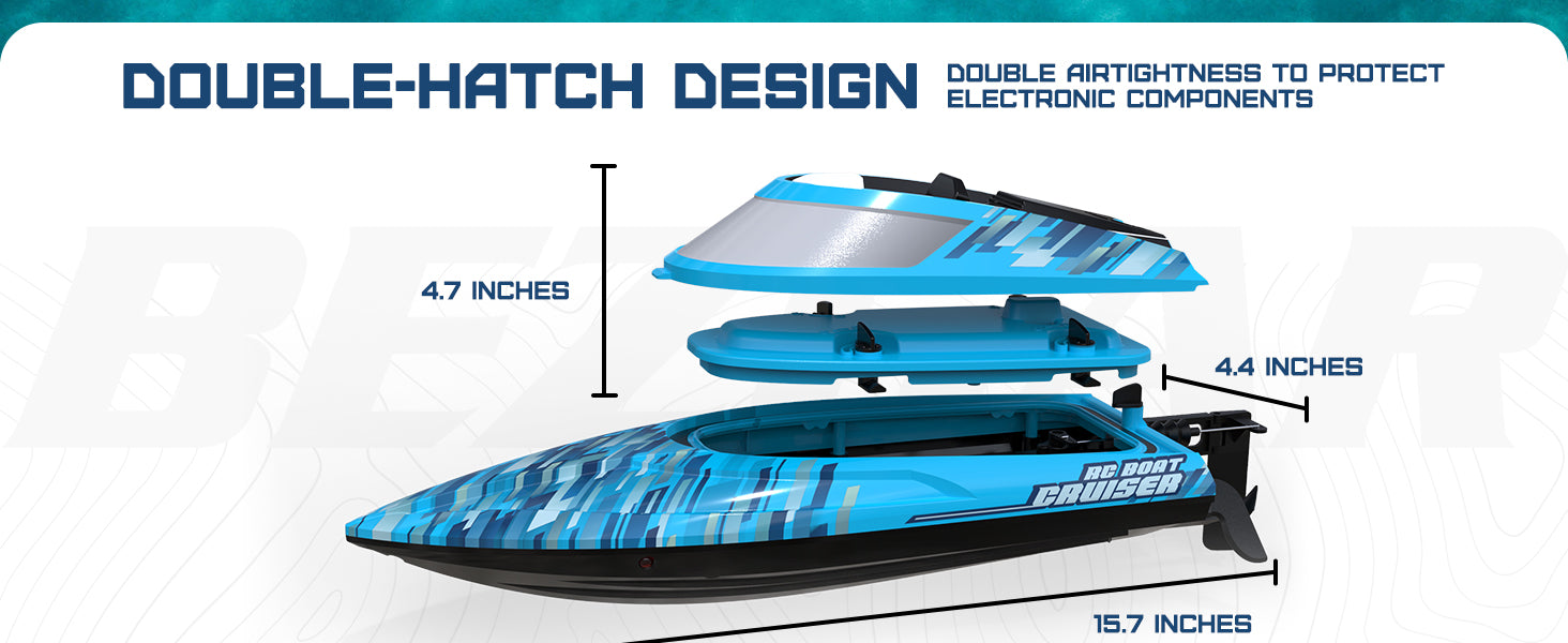 TX124 new RC boat size