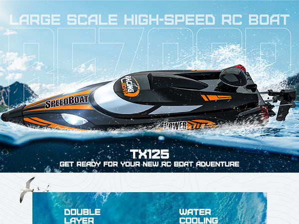 BEZGAR large size high speed remote control boat