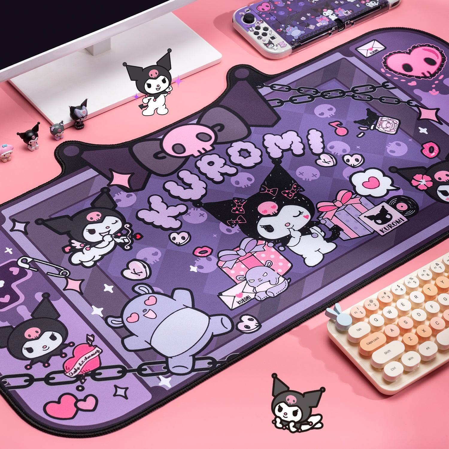 Blingkiyo Kuromi Large Mouse Pad Desk Mat