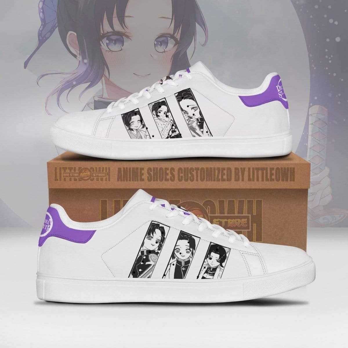 Demon Slayer Shinobu Kocho Custom Anime Skateboard Shoes - KNY Manga ...