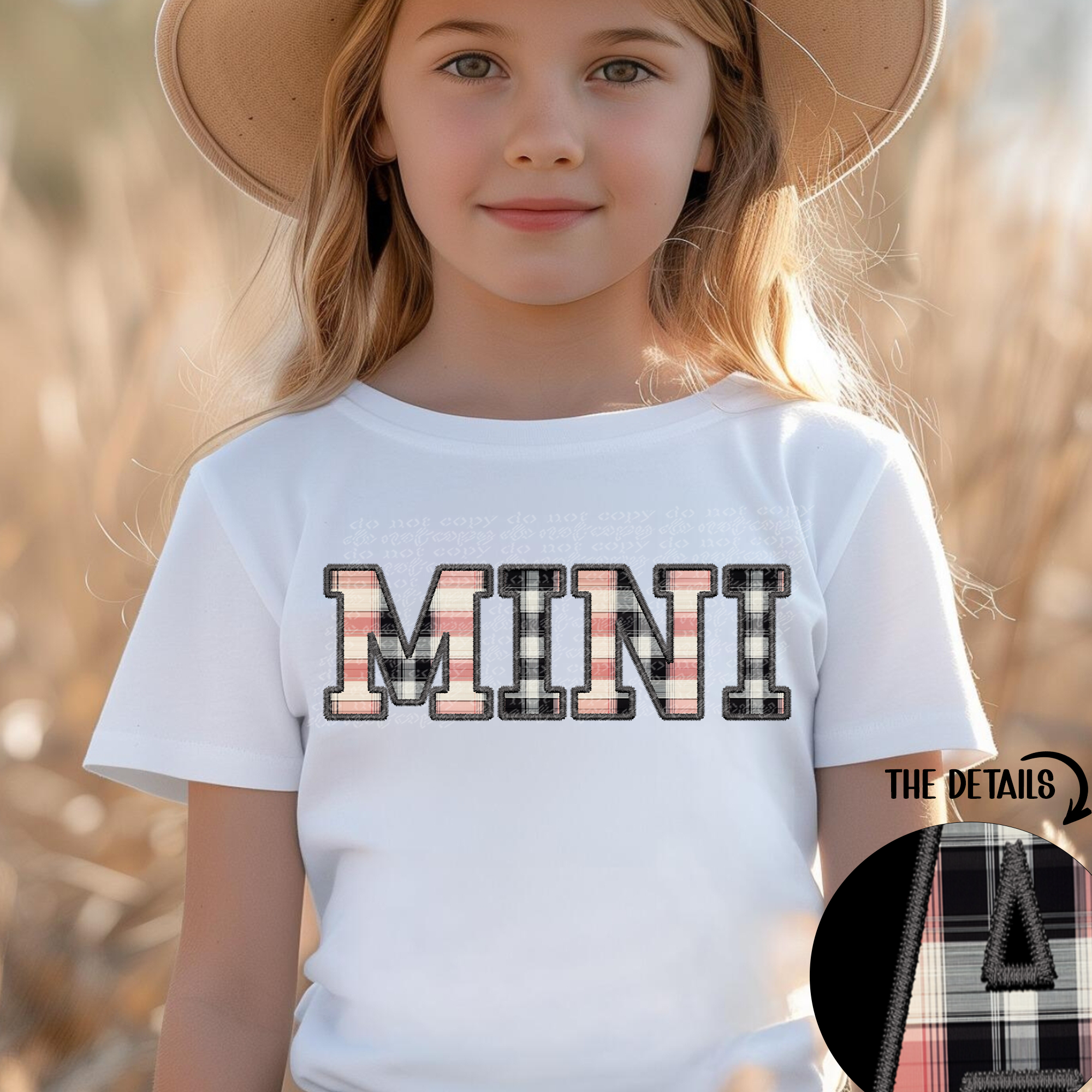 Spring Plaid Mini Faux Embroidery DTF & Sublimation Transfer