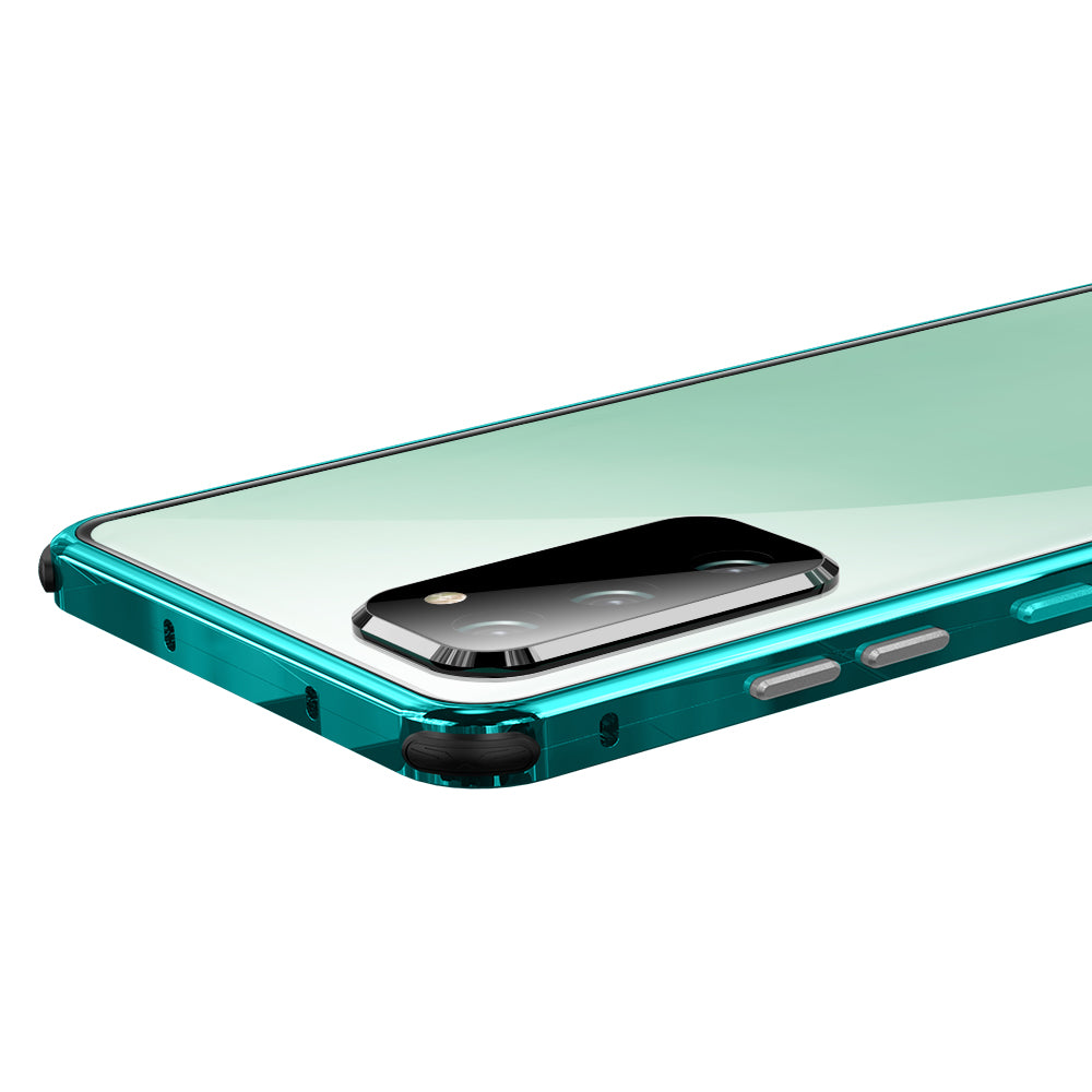 Luxus Anti-Peep Samsung Galaxy S20 FE Magnetische Adsorptionshülle Kameralinsenschutz Sichtschutz Doppelseitiges Temperglas