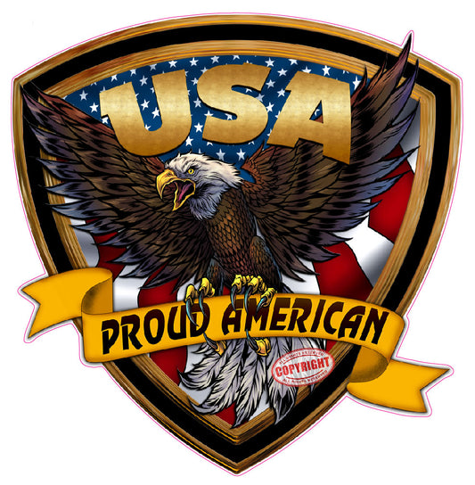 American Eagle American Flag Decal 