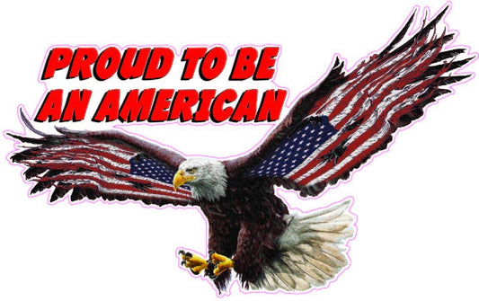 American Eagle American Flag Decal