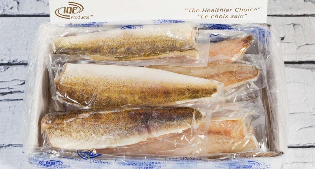 Box of Sealand Quality Foods Individually Quick Frozen Pickerel