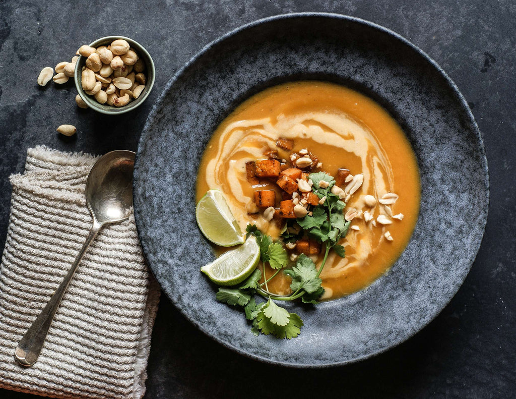 Creamy pumpkin soup made with local produce