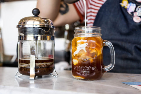 Serving cold brew over ice