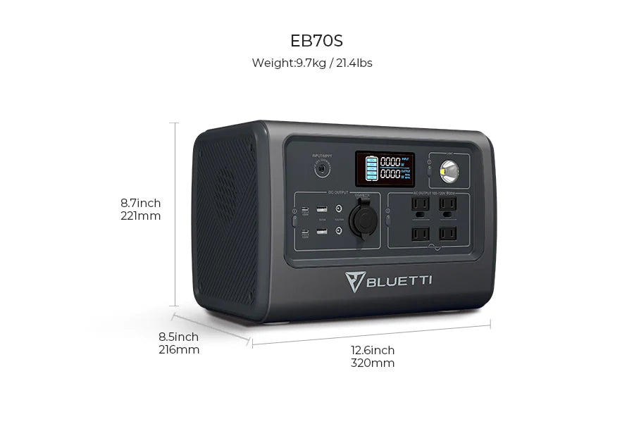 BLUETTI EB70S|  800W 716Wh USP Mode Portable Power Station