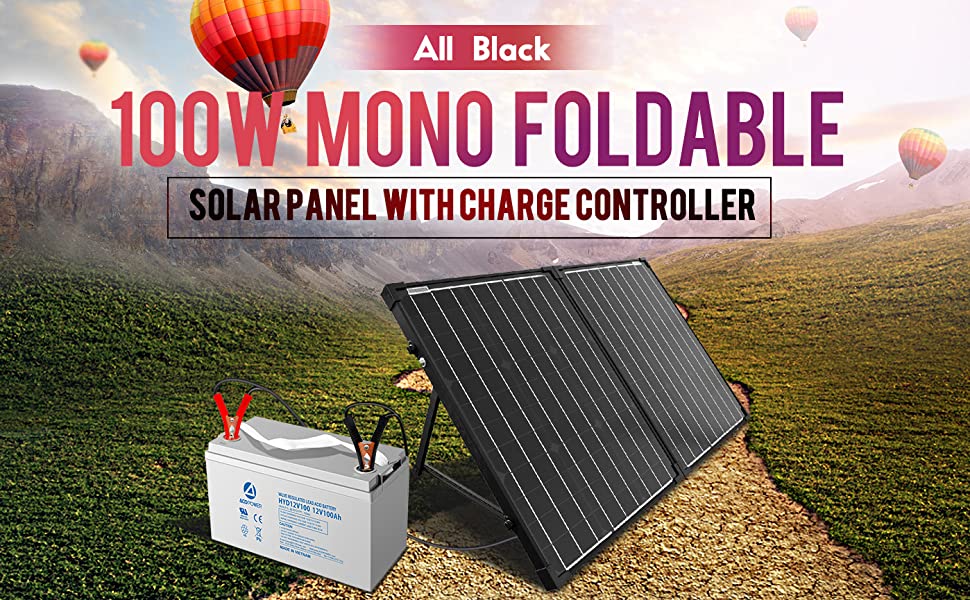 ACOPOWER|100W 12V Foldable Solar Panel+ProteusX 20A Charge Controller-ecopowerit