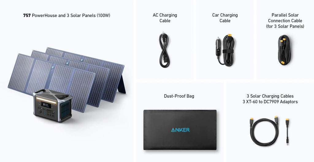 Anker|PowerHouse 757-1229Wh| 1500W+100W Solar Panels, Solar Generator-ecopowerit