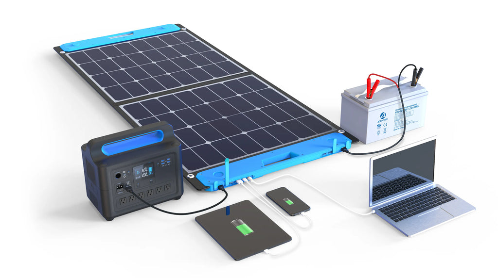 ACOPOWER|OMNI 110W & 220W All-in-one Solar Charging Station-ecopowerit