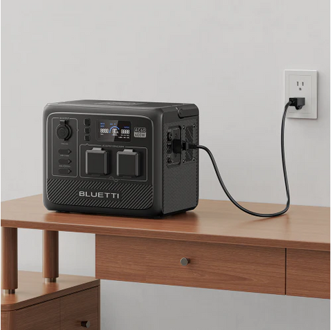 BLUETTI Portable Power Station AC60, 403Wh LiFePO4 Battery Backup w/ 2 600W  (1200W Surge) AC Outlets, 1 Hour Fast Charge, Dustproof and Water