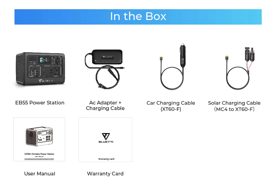 BLUETTI EB55| 700W 537Wh USP Mode Portable Power Station