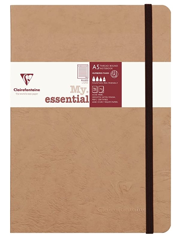 Carnet Clairefontaine Age Bag My.essential A5 cousu - Gilbertine BrusselsGilbertine Brussels