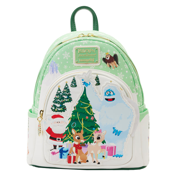 Loungefly Dr. Seuss How the Grinch Stole Christmas Grinch & Max Figural  Mini Backpack