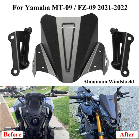 MT07 FZ07 2021/23 - Kit Windscreen 'Warrior' (R-0946) - Aluminum Windshield  Fairing - Hardware Fasteners Included - De Pretto Moto Accessories (DPM