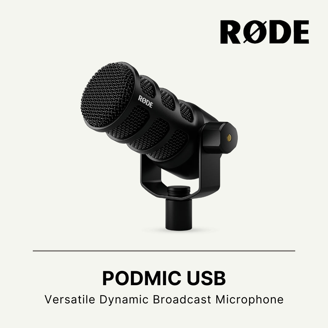RODE PodMic Dynamic Podcasting Microphone (Red, Special 50th Anniversary  Edition)
