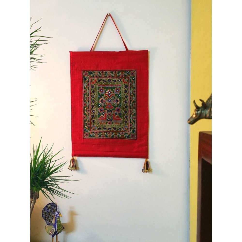 embroidered wall hanging ahir fiery redwall hangings 863902