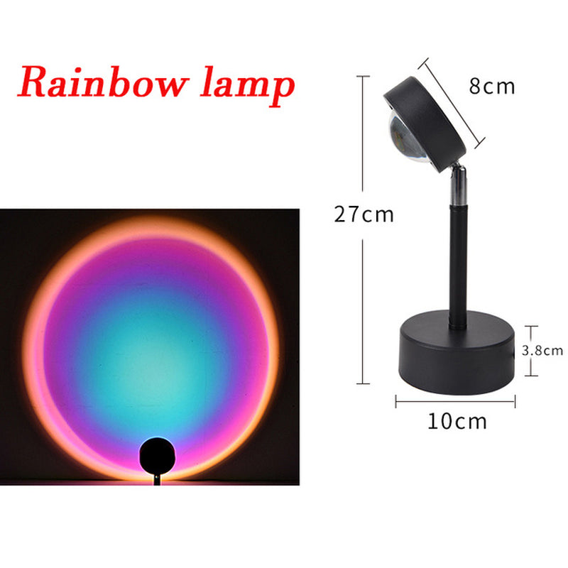 usb rainbow sunset red projector